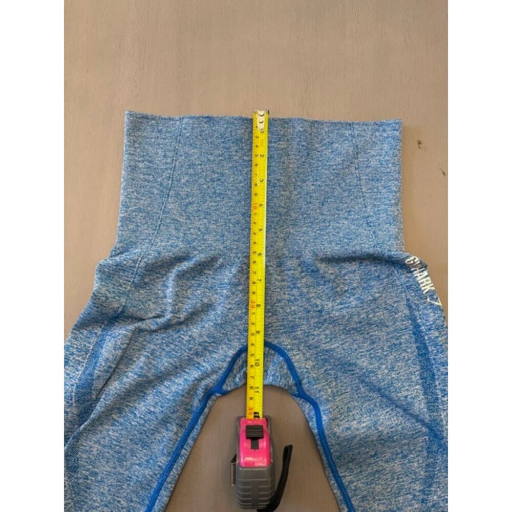Gymshark Vital Seamless Leggings Blue Heather Marl High Rise Yoga Pants Size S - Picture 10 of 12